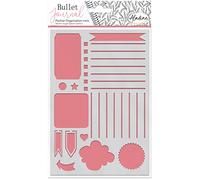 Aladine - Stencil Organizzazione Mois per Bullet Journal - Scrapbooking e Hobby Creativi - Stencil formato A5, lettere stile Brush