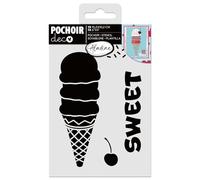 Aladine - Stencil per ghiaccio, 15 x 10 cm, per decorare qualsiasi superficie e stencil con pennarelli, dipinti, motivo animali, 81267