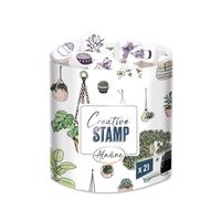 Aladine- Tamponi in Schiuma, Colore Piante, Plantes, 03752