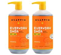 Alaffia Everyday Shea Body Wash, Naturally Helps Moisturize and Cleanse Without Stripping Natural Oils with Fair Trade Shea Butter, Neem, and Coconut Oil, Unscented, 2 Pack - 32 Fl Oz Ea