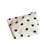 Alafime Borsa da donna modello Coquette Cuore Y2k Fainvcore Preppy Organizer Bag Teens Cvber Punk Vintage Makeup Bag, nero, Taglia unica