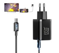 ALAFLY Caricabatterie Rapido 65W per Nintendo Switch2, 20V/3.25A Caricatore Supporta Modalità TV & Stazione Dock, Cavo USB Tipo-C da 5 Piedi per Console Switch/Steam Deck/Tablet/Smartphone