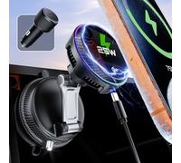 ALAFLY Qi2.2 25W Supporto Telefono Auto Magnetico con Rotazione 360° e Caricatore Auto Wireless con Raffreddamento TEC e Ventola per iPhone 17 Pro Max/16/15