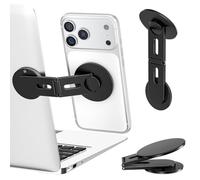 ALAFLY Supporto Magnetico per Laptop e Telefono Compatibile con iPhone con MagSafe, Supporto Laterale Regolabile a 180° su Doppio Asse Pieghevole per Tesla/Computer/Monitor per Tapis Roulant, Nero