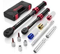 ALAIAL Chiave Dinamometrica 5-60Nm, 20-220Nm, 1/2" & 3/8" Chiave Dinamometrica Set con Barra di Prolunga, Bussole di Protezione Pneumatici, Presa per Candele, Torx e Presa per Bici, Auto, Moto, Camion