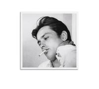 Alain Delon - Poster artistico da parete su tela, decorazione artistica da parete con musica e film, per soggiorno e camera da letto, 60 x 60 cm, senza cornice