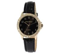 Alain Miller Orologio da donna in ecopelle nero, lunghezza 22 cm, design classico per ogni donna
