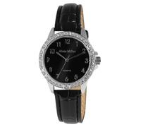 Alain Miller Orologio da donna in ecopelle nero, lunghezza 22 cm, design classico per ogni donna
