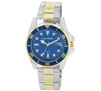 Alain Miller Orologio da polso da uomo in acciaio inox bicolore lunghezza 22 cm, design classico per ogni uomo