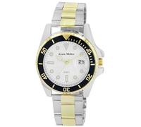 Alain Miller Orologio da polso da uomo in acciaio inox bicolore lunghezza 22 cm, design classico per ogni uomo