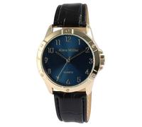 Alain Miller Orologio da polso da uomo in similpelle nera, lunghezza 24 cm, design classico per ogni uomo