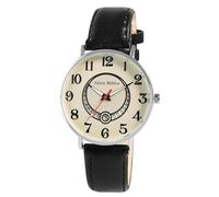 Alain Miller Orologio da uomo Beige Nero Analogico data pelle imitazione quarzo, beige., cinghia