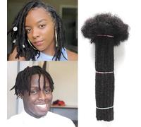 Alaleibaby Extension per dreadlock in veri capelli umani, 0,6 cm di spessore, 15,2 cm, 40 fili, per uomo/donna, per tutta la testa, realizzate a mano, permanenti, possono essere tinte, decolorate