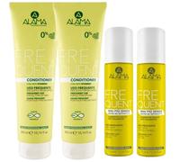 Alama Frequent Conditioner con Vitamine 300ml + Shampoo a Secco da Viaggio in Omaggio 75ml - Balsamo Idratante per Tutti i Tipi di Capelli, Uso Frequente (2X Balsamo + 2X Shampoo)