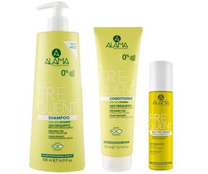 Alama Frequent Conditioner con Vitamine 300ml + Shampoo a Secco da Viaggio in Omaggio 75ml - Balsamo Idratante per Tutti i Tipi di Capelli, Uso Frequente (Kit Uso Frequente)