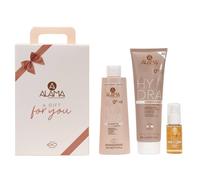 Alama Hydra - Cofanetto idratante per i capelli secchi, shampoo 300 ml, balsamo 300 ml e olio 35 ml