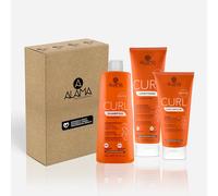 Alama Professional Kit Curl: Curl Shampoo 500Ml, Curl Balsamo 300Ml, Fluido Mode