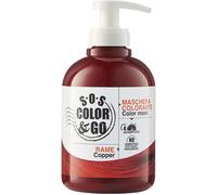 Alama SOS Color&Go Maschera Colorante Non Permanente Rame per Capelli Naturali,