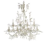 Alamandite 8Lt Pendant - Crema e oro metallo e gocce di vetro