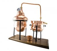 ALAMBICCO DISTILLATORE LUSSO IN RAME A SERPENTINA DA 5 LT CON TERMOMETRO