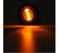 Alamor 12V/24V Mini Rotondo LED Bullet Pulsante Luci Laterali Marker Metal-Ambra