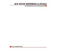Alan Axelrod Walton Rawls Harry Oster James H Ace your Midterms & F (Tascabile)