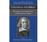 Alan Cromartie Thomas Hobbes: Writings on Common Law and Here (Copertina rigida)