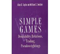 Alan D. Taylor William S. Zwicker Simple Games (Copertina rigida)