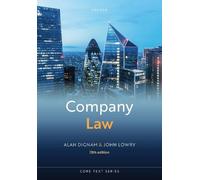Alan Dignam John Lowry Company Law (Tascabile) Core Texts Series