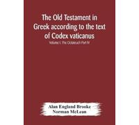 Alan England Br The Old Testament in Greek according to the t (Copertina rigida)