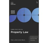 Alan Moran Peter Luther Core Statutes on Property Law 2022-23 (Tascabile)