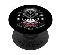 Alan Watts Citazione Lotus Clock Galaxy Presente Momento Spazio PopSockets PopGrip Adesivo