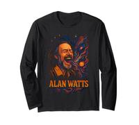 Alan Watts Laugh Galaxy Universe Arte psichedelica Maglia a Manica
