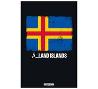 Åland Islands Notebook: Vintage Åland Islands Flag Themed Notes Journal Diary to Celebrate National Pride Perfect for Travel or Work