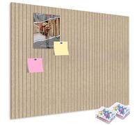 ALANGDUO Bacheca in Sughero Autoadesivo 120 x 90 cm, Grande Lavagna Sughero da Parete con Puntine, Bacheca in Feltro per Ufficio, Casa, Camera dei Bambini, Scuola e Negozio, Cammello Scuro