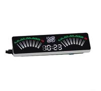 Alanmoship 1 confezione da 1 indicatore di livello musicale RGB a forma di ventaglio con display dinamico del suono e funzione ora, LED retrò per analizzatore spettro per decorazione della scrivania