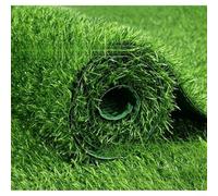 Alanmoship 1 confezione di erba artificiale con fori di drenaggio, resistente ai raggi UV, prato sintetico in PET per giardino, patio, balcone, area giochi per animali domestici, verde, 50 x 60 cm