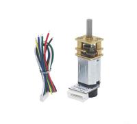 Alanmoship 1 motoriduttore in metallo DC 6 V con encoder per GA12-N20, motore di riduzione ingranaggi cilindrici ad alta coppia per robotica, hobby RC fai da te, progetti di auto e aerei (3000 giri