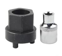 Alanmoship 1 Set A/C Compressore Frizione Hub Remover Tool per Mercedes-Benz C280 C350 CL550 5SEL12C 6SEU14C 7SEU17C Metallo Nero Argento Manutenzione Garage