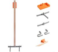 Alanmoship 1 supporto da parete per bicicletta, per casco, occhiali, computer, senza trapano, mensola in legno con ABS, organizer per attrezzature da ciclismo al coperto, nero (B gum install)