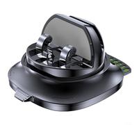 Alanmoship 1 supporto per telefono da auto per cruscotto con targa di parcheggio, regolabile a 360°, doppia clip antiscivolo, presa stabile per tutti i telefoni da 7 a 15 mm, nero (nero)