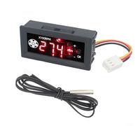 Alanmoship 12 V 4 fili per regolatore di velocità della ventola PWM con display in tempo reale della temperatura e della velocità, supporta il funzionamento della ventola inversa e la regolazione