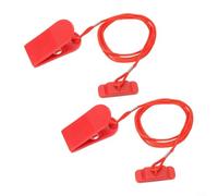 Alanmoship 2 chiavi magnetiche di sicurezza per tapis roulant Proform, clip di arresto in plastica ABS rossa, 15 x 40 mm e 17 x 42 mm, rettangolari, ricambio per casa, palestra, fitness, corsa (15 x
