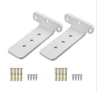 Alanmoship 2 staffe triangolari da parete in acciaio laminato a freddo, divisori ad angolo retto di 90°, supporti per librerie, mobili TV e contenitori, nero, 10 cm (bianco)