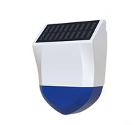 Alanmoship Allarme intelligente da esterno a energia solare con allarmi sonori e luminosi, design ABS resistente alle intemperie, compatibile con TUYA e per sistemi ZIGBEE, bianco, 20 x 15 x 66 cm