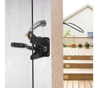 Alanmoship Chiusura a gravità per giardino autobloccante regolabile con meccanismo in ferro caricato a molla, compatibile con recinzioni in legno e metallo