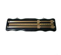 Alanmoship Confezione da 1 segnapunti da biliardo a 2 tracce per tavolo da biliardo, contatore manuale, senza batteria, design classico per bar, casa, club, marrone (nero)