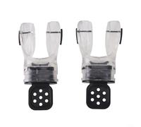 Alanmoship Confezione da 2 bocchini modellabili per immersioni subacquee in silicone, valvola di morso con fascette anti-perdite, per snorkeling e immersioni, colore nero (colore trasparente)
