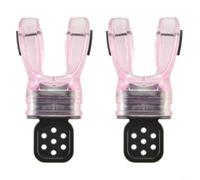 Alanmoship Confezione da 2 bocchini modellabili per immersioni subacquee in silicone, valvola di morso con fascette anti-perdite, per snorkeling e immersioni, colore nero (rosa)