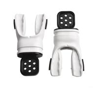 Alanmoship Confezione da 2 bocchini modellabili per immersioni subacquee in silicone, valvola di morso con fascette a zip, anti-perdite, per snorkeling e sport subacquei, colore nero (bianco)